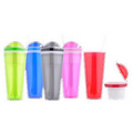 Double Wall Plastic Mug with Snack Holder Lid